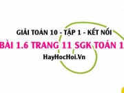 Bài 1.6 SGK Toán 10 tập 1 Kết nối tri thức